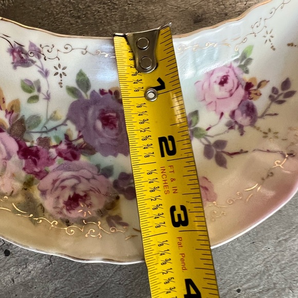 Royal Crown Chantilly Rose Crescent Bone Dish Hand Painted by D. Kent japan - Picture 6 of 8
